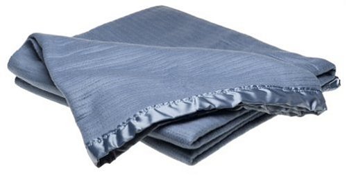 Wamsutta Acrylic Thermal Twin Blanket, Medium Blue