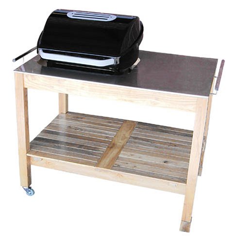 Landmann Model 623503 Charcoal Gourmet Mid-Size Grill with Stainless Steel and Wood Cart