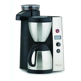 Capresso 455 CoffeeTEAM Therm Stainless Coffeemaker Burr Grinder Combination by Capresso