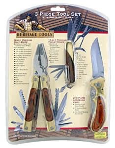 Great Neck Sheffield 3 Pc. Multi Tool Set With Belt Pouch GNK46010