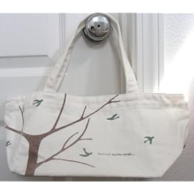 Cute Shinzi Katoh Short Tote Bag, Midi Bird from amazon.com