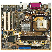 Elektronik und Foto: Asus P4BP-MX S478 I845GL MATX Motherboard VGA SND LN UB2 FSB533 ATA100