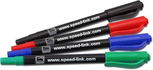 Festplatten: Speed-Link SL-6075 CD permanent marker, 4 diff clr, double sided, 4pcs
