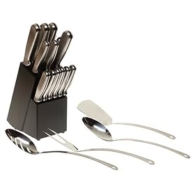 Ginsu 18-Piece Stainless Steel Cutlery and Server Set by Cutlery