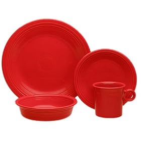 Fiesta Scarlet 852 16-Piece Dinnerware Set, Service for 4 by Fiestaware