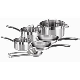T-Fal Elegance Stainless Steel 10-Piece Cookware Set by T-Fal