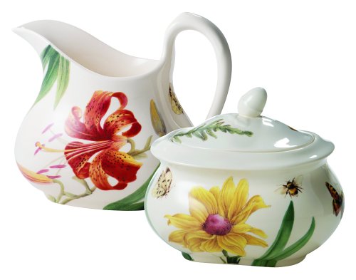 Spode Floral Haven Sugar & Creamer (Cottage) Set of 2