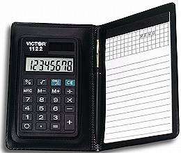 Victor Model 1122 8-Digit Compact Calculator with Portfolio & Pen
