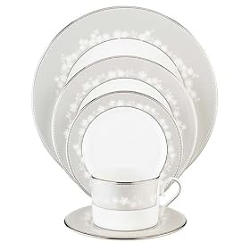 Lenox Bellina Bone China Platinum Banded 5-Piece Place Setting, Service for 1 by Lenox