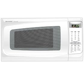 Sharp R-402JW 1-2 5-Cubic-Foot 1100-Watt Microwave, White by Microwave Ovens