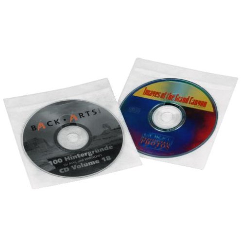 Heimkinosysteme: Hama 50er-Pack CD-ROM Schutzh�llen; transparent/wei�