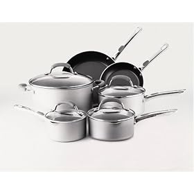 Farberware Accents 10-Piece Cookware Set, Silver by Farberware