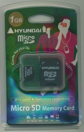 MP3 Player: Micro SD 1GB