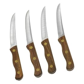 Chicago Cutlery 4-Piece Walnut Tradition Steak Knife Set by Cutlery