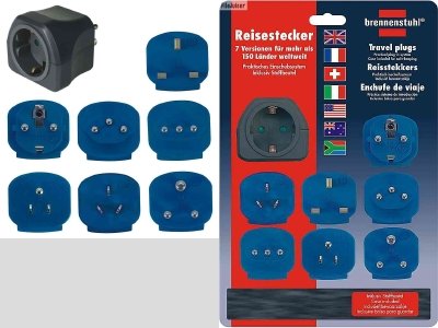 brennenstuhl Reisestecker-Set mit 7 Steckern (1508060)