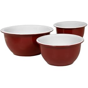 CorningWare Corelle Coordinates 3-Piece Bowl Set, Cajun Red by CorningWare