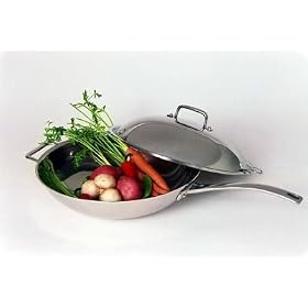 Gourmet Standard Culinary Pride Non-Stick Cookware Tri-Ply, Wok with Lid by Cookware Sets