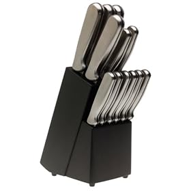 Ginsu International Traditions 14-Piece Stainless Steel Knife Block Set by Ginsu