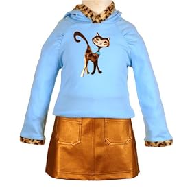 SWEET POTATOES Child Clothes LEOPARD Set Girls