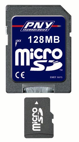 Projektoren: PNY P-MICROSD128-BX Micro SD Speicherkarte 128MB
