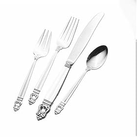 International Silver Royal Danish 4-Piece Flatware Place Setting, Place Size by International Silver