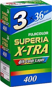 NoteBook: New Superia X-TRA 400 135/36 3er Pack