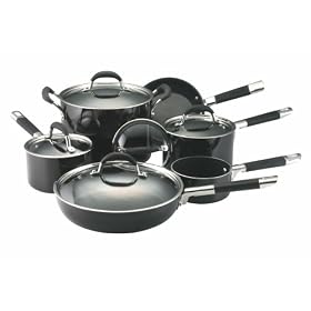 Farberware Millennium 11 Pc Set with Glass Lids, Black by Farberware Millennium