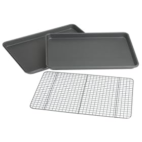 Chicago Metallic Professional 3-Piece Value Pack with 2 Cookie Jelly Roll Pans and Cooling... by Chicago Metallic