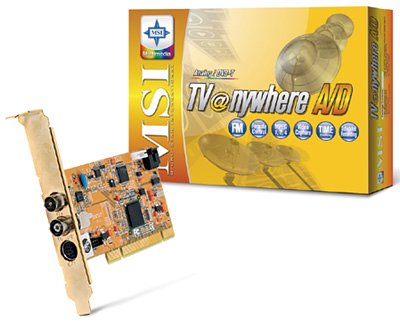 MP3 Player: MSI TV ANYWHERE A/D TV TUNER (PCI ANALOG + DIGITAL TV)