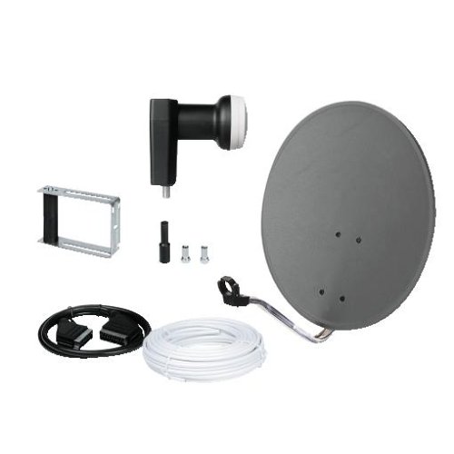 Heimkinosysteme: Hama Spiegelset � 58 cm, mit Single LNB, Wandhalter und Kabelset