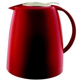 ALFI AVANTI CARAFE 1.3 LITER RED and SILVER BEVERAGE SERVER by International Silver