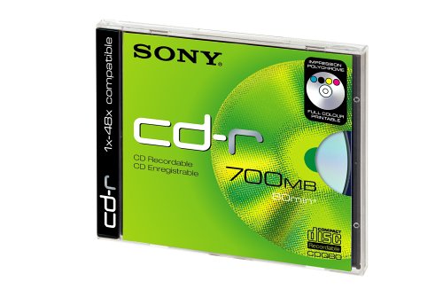 Festplatten: Sony CDQ 80 DP CD-Recordable 48x Speed 80 min 700 MB Printable