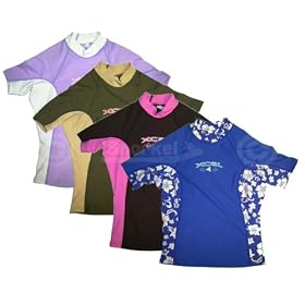 XCel Women's Short Sleeve Lycra Surf Shirt: UV Rashguard XCel Women's Short Sleeve Lycra Surf Shirt: UV Rashguard