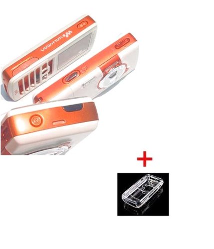 DVD Player: Oberschale f. Sony Ericsson W800 / W800i Orange Edition A+B+C Cover + Crystal Case