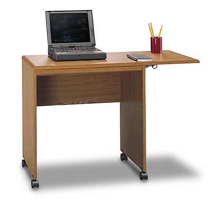 Bush Typing Table, Dark Oak Finish