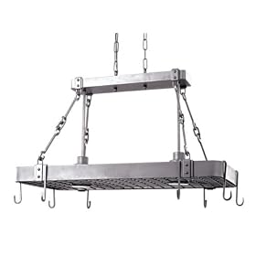 Modern 2-Light Pot Rack - Satin Nickel by 