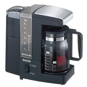 Sanyo SAC-MST6 Coffee Tea Maker with Built-In Grinder, Black by Sanyo