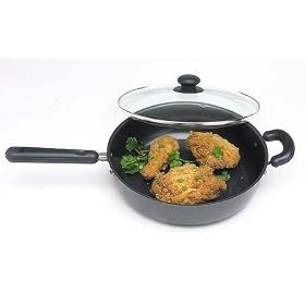 KittAmor Deluxe 11 Chicken Fryer Wok w  Glass Lid by Woks