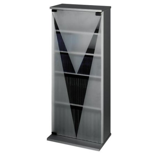 Heimkinosysteme: Hama CD/DVD-Turm 210 mit Glast�r silber