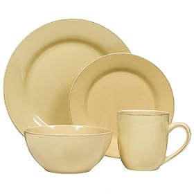 Antiqued 16-pc. Dinnerware Set - Caramel by 
