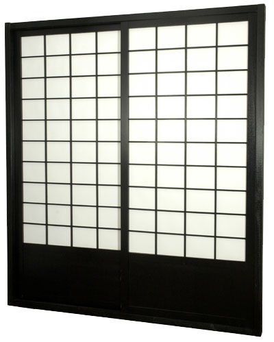Sliding Doors Interior on Asian Interior Design 84 Japanese Sliding Shoji Doors Kit Black
