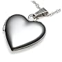 Sterling Silver Heart Locket on Cable Chain, 18