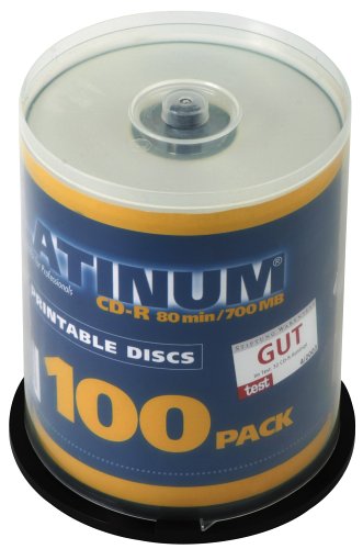 Projektoren: Platinum Printable CD-R 80 in 100er Spindelbox CD-Rohlinge