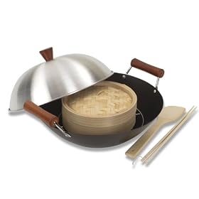 Keilen International Trends Nonstick Carbon-Steel 7-Piece Wok Set by Columbian Home Products