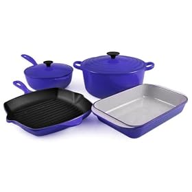 Le Creuset 6 Pc Classic Cookware Set, Cobalt Blue by Cookware Sets