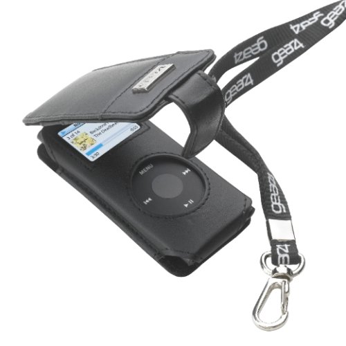 Handys ohne Vertrag: Gear4 LeatherJacket Ledertasche f�r iPod nano (2. Gen) schwarz