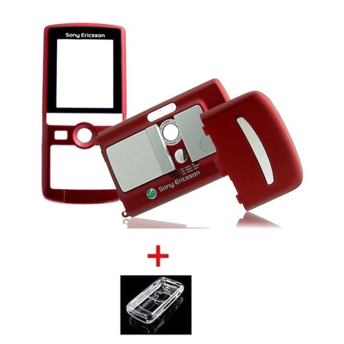 DVD Player: Oberschale f. Sony Ericsson K750i Red Edition A+B+E Cover + Crystal Case