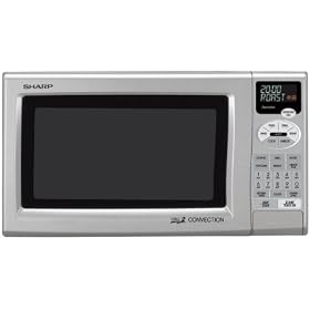 Sharp R-820JS .9-Cubic Foot Grill 2 Convection Microwave, Silver by Microwave Ovens