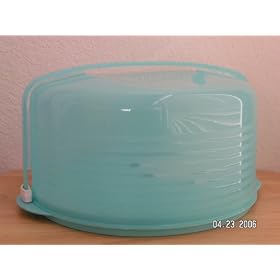 Tupperware Round Cake Taker in Carribbean Blue by 