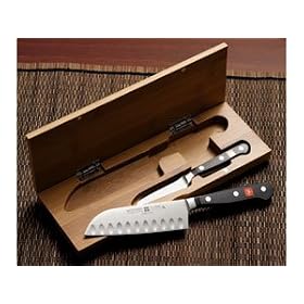 Wusthof 9291-9 Classic Black Asian Cook's Set in Bamboo Box 2-pc. by Asian Knives